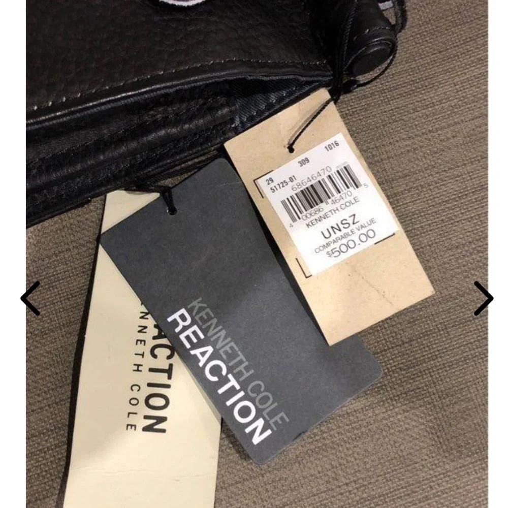 Reaction Kenneth Cole Leather Laptop Briefcase NWT